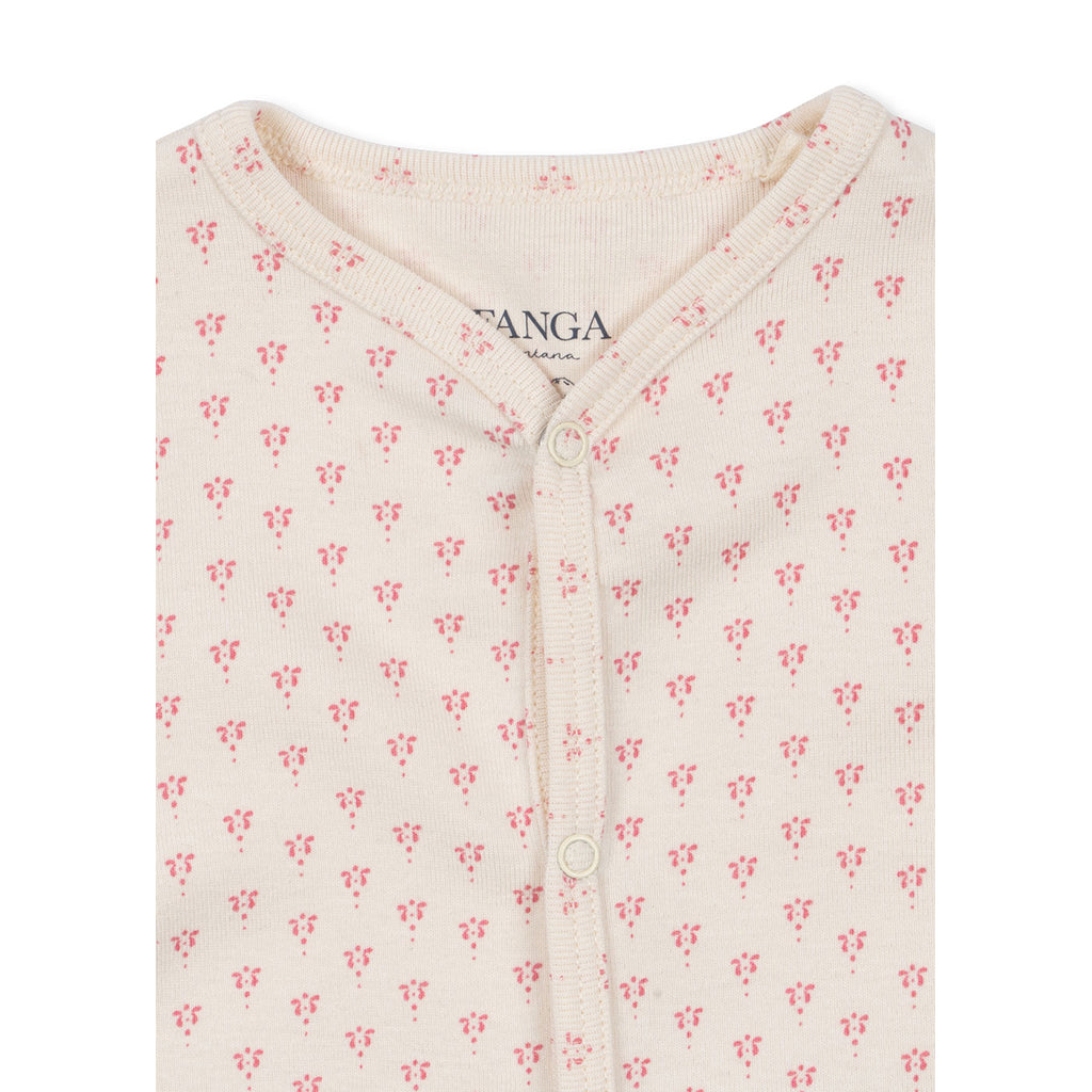 Fanga Fontana Bello bodystocking med långa ärmar, Punto rosa – strl. 1–6 mån.