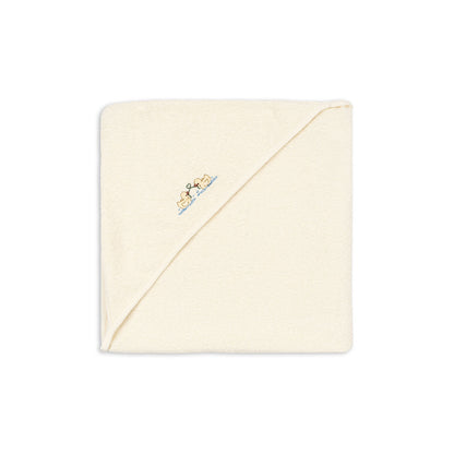 Fanga Fontana Figo babyhandduk med huva, GOTS - Antique white