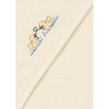 Fanga Fontana Figo babyhandduk med huva, GOTS - Antique white