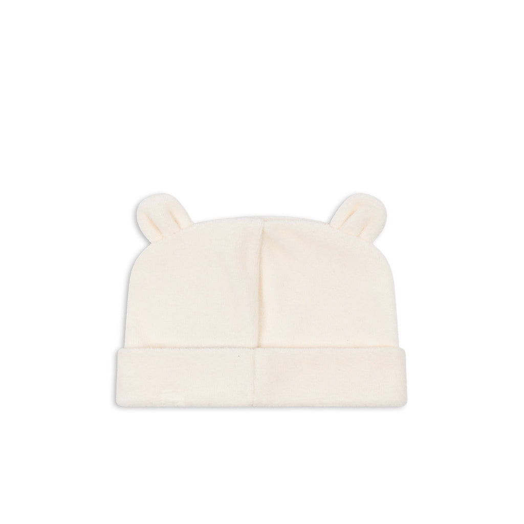 Fanga Fontana Elu Beanie babyhuva, GOTS, Antique white - strl. 0 - 9 mån.