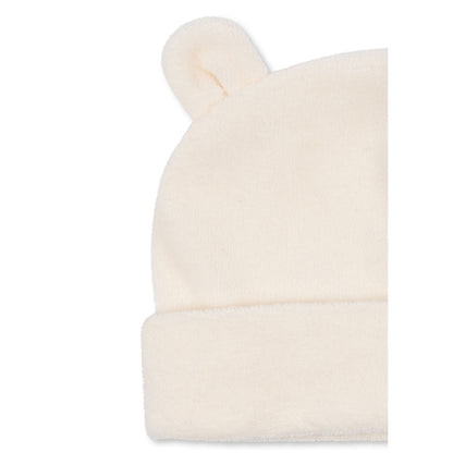 Fanga Fontana Elu Beanie babyhuva, GOTS, Antique white - strl. 0 - 9 mån.