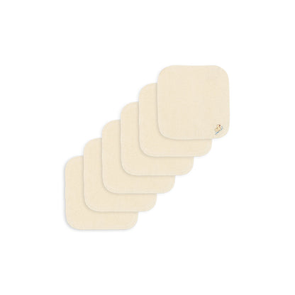 Fanga Fontana Figo Terry tvättlapp, GOTS, 6-pack - Antique white
