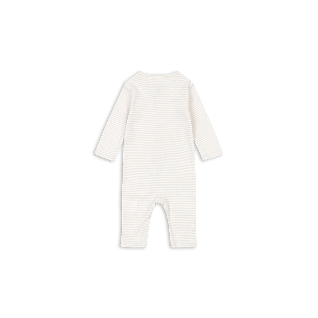 Fanga Fontana Fio bodystocking med långa ärmar, Tea stripe gray dawn - strl. 1–6 mån.