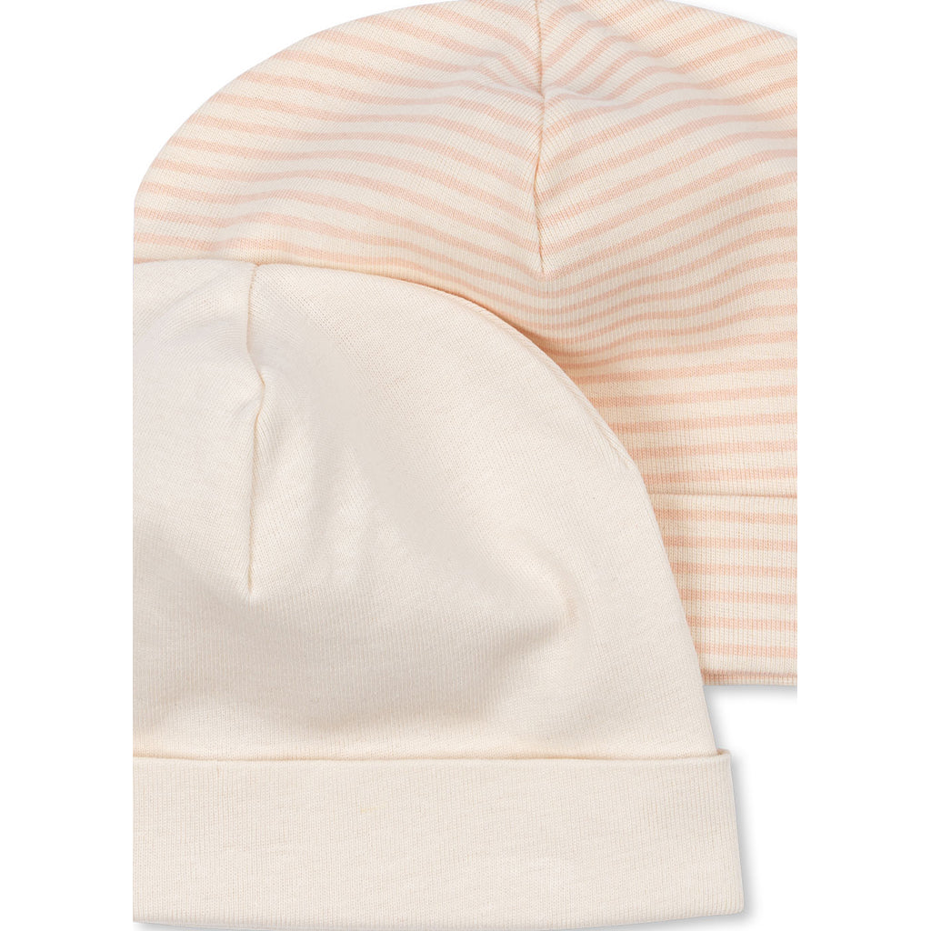 Fanga Fontana Fio stripe babyhatt, blush mix, 2-pack - str. 0 - 9 mån.