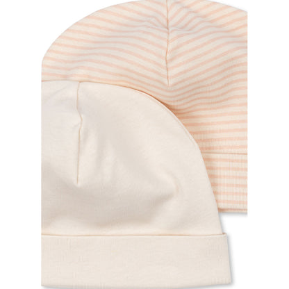 Fanga Fontana Fio stripe babyhatt, blush mix, 2-pack - str. 0 - 9 mån.