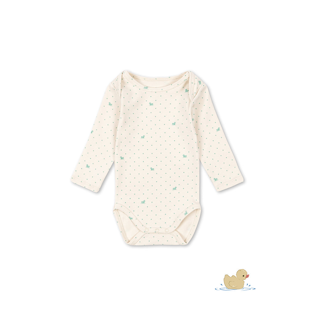 Fanga Fontana Bello bodystocking med långa ärmar, Lago verde - strl. 1 - 9 mån.