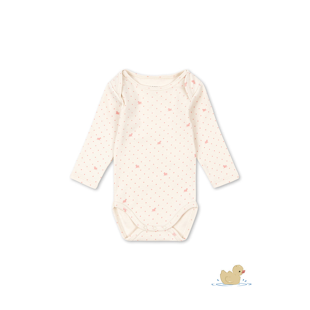 Fanga Fontana Bello bodystocking med långa ärmar, Lago rosa – storlek 1–9 månader.