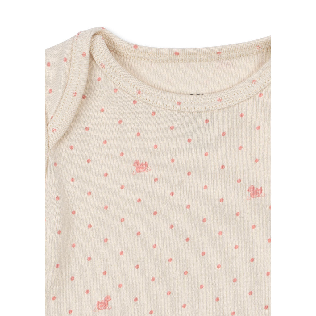 Fanga Fontana Bello bodystocking med långa ärmar, Lago rosa – storlek 1–9 månader.