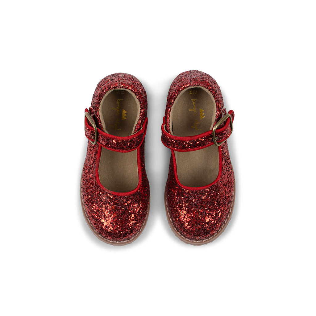 Konges Sløjd Glitter fe-utstyr, Ma grande cerise, cape och skor – skostorlek 23-30