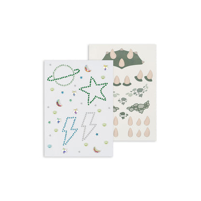 Konges Sløjd tatueringar och självhäftande ädelstenar, Blå