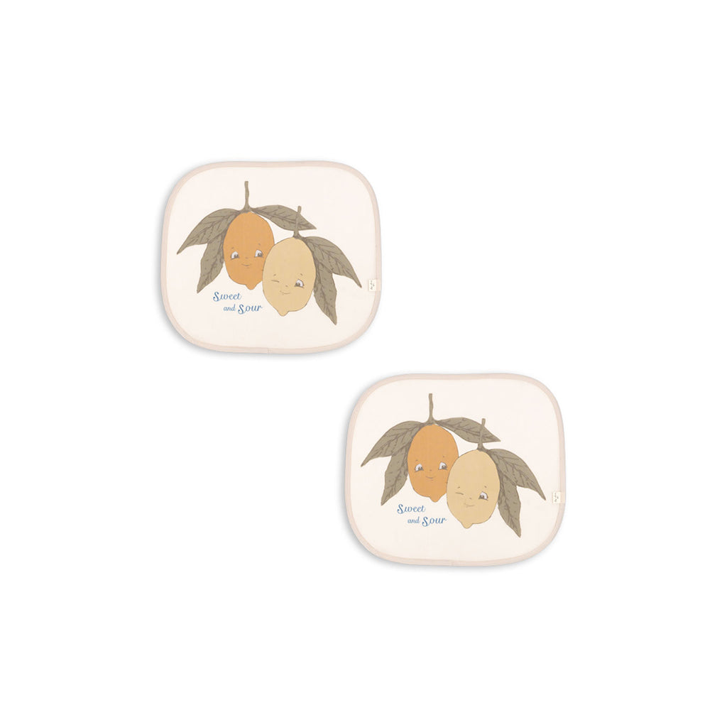 Konges Sløjd, Car sunshade, solskærm til bilruder, 2-pak - Ciao Limone