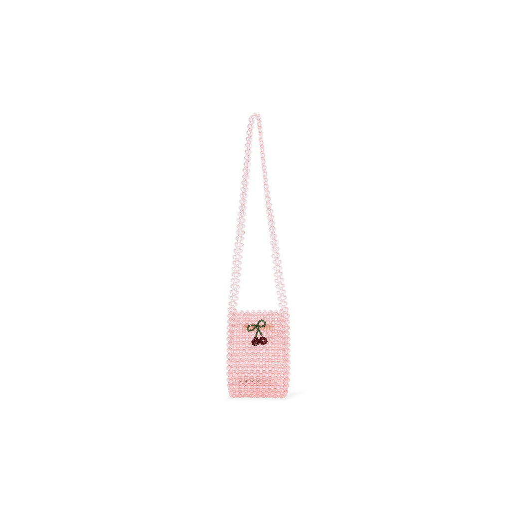 Konges Sløjd Perla strap wallet/crossbody pärlväska/plånbok för barn - Peony