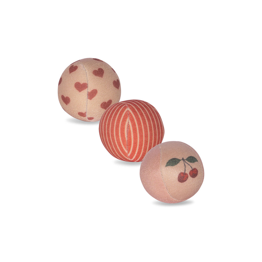 Konges Sløjd Neopren strandboll, 3-pack - Cherry