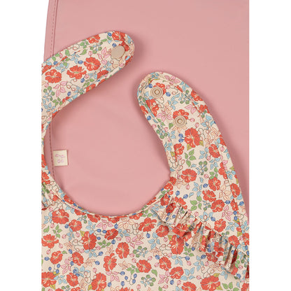 Konges Sløjd haklapp med volanger, 2-pack – Kaluka/Bridal rose