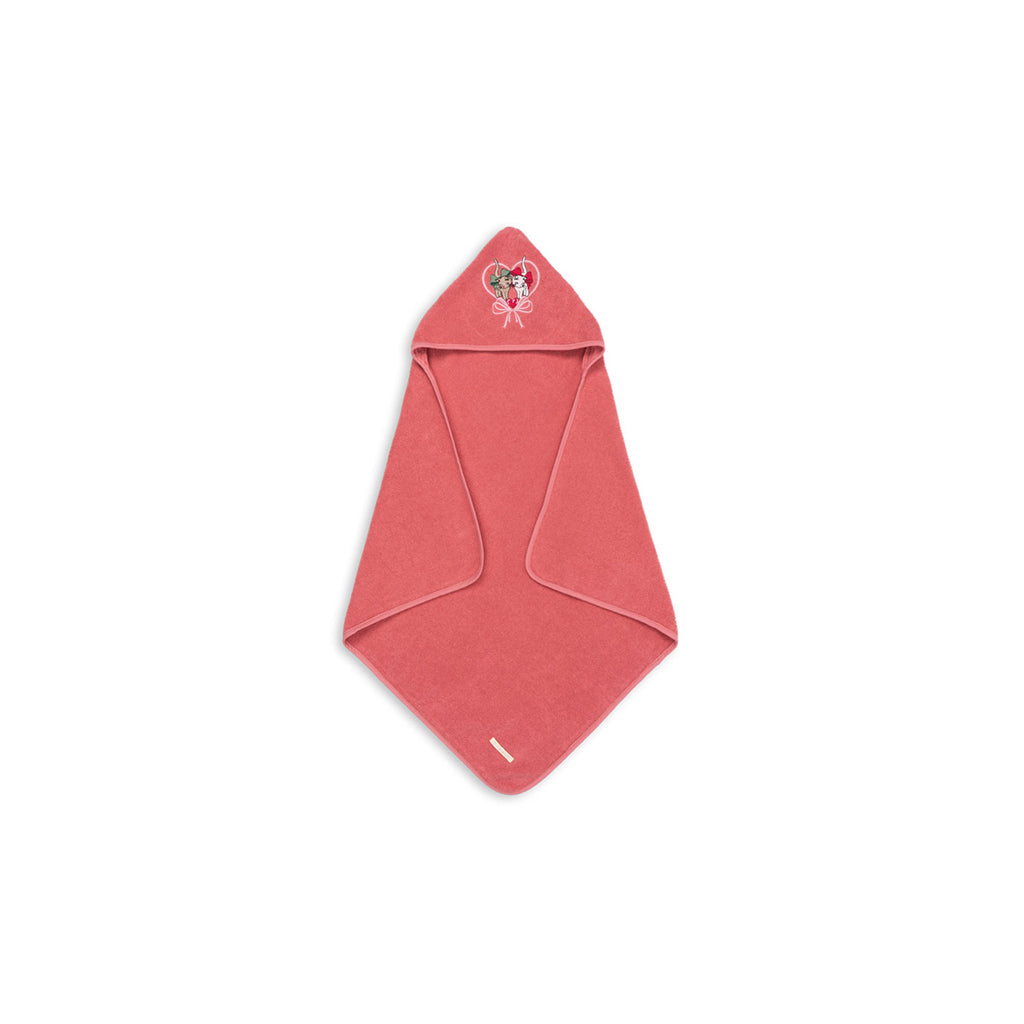 Konges Sløjd Terry handduk med huva, Flamingo plume