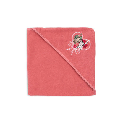 Konges Sløjd Terry handduk med huva, Flamingo plume