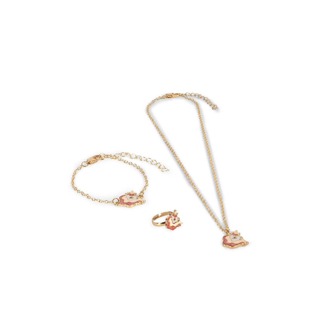 Konges Sløjd Smyckesset, Halsband, ring och armband - Unicorn