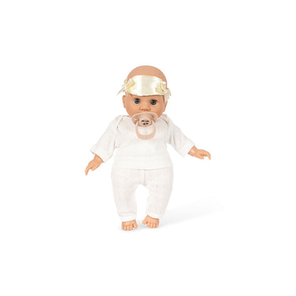 Konges Sløjd Lea babydocka i bärsäng, Lumina