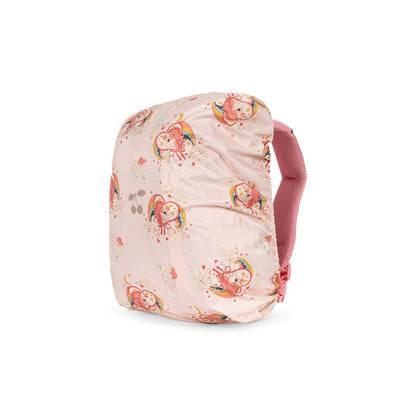 Konges Sløjd Clover skolryggsäck med tillhörande gymnastikpåse och regnskydd, Peony