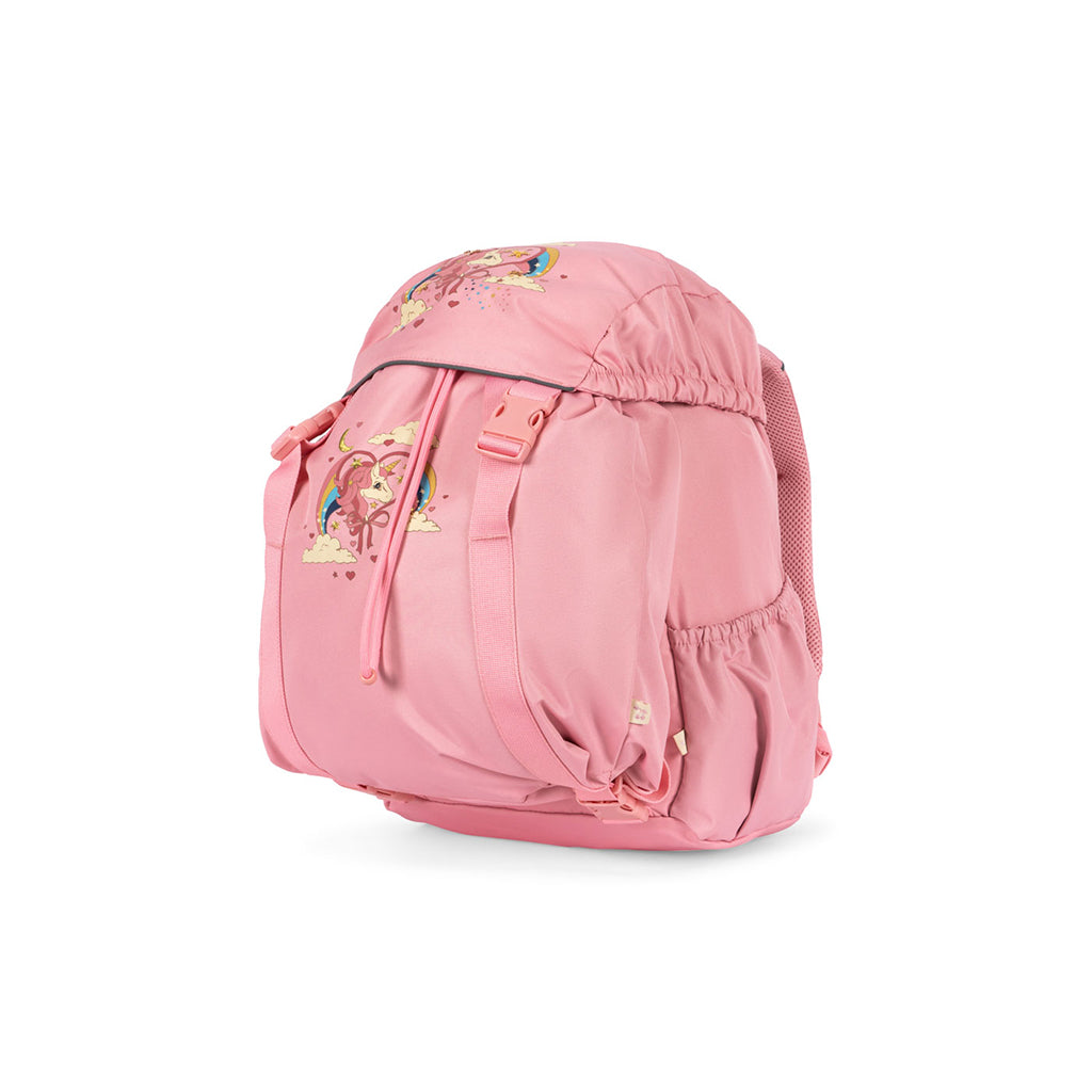 Konges Sløjd Clover skolryggsäck med tillhörande gymnastikpåse och regnskydd, Peony