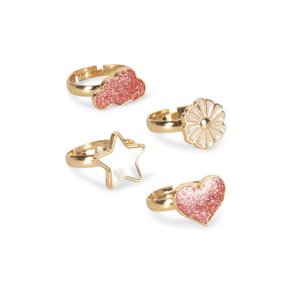 Konges Sløjd fingerringar, set med 12 st. - Flerfärgad