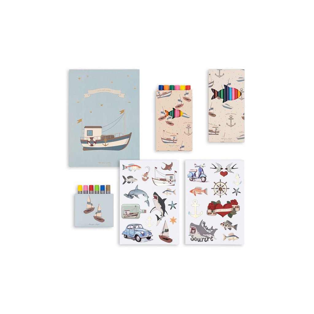 Konges Sløjd resväska för den lilla konstnären, Little artist - Sail away