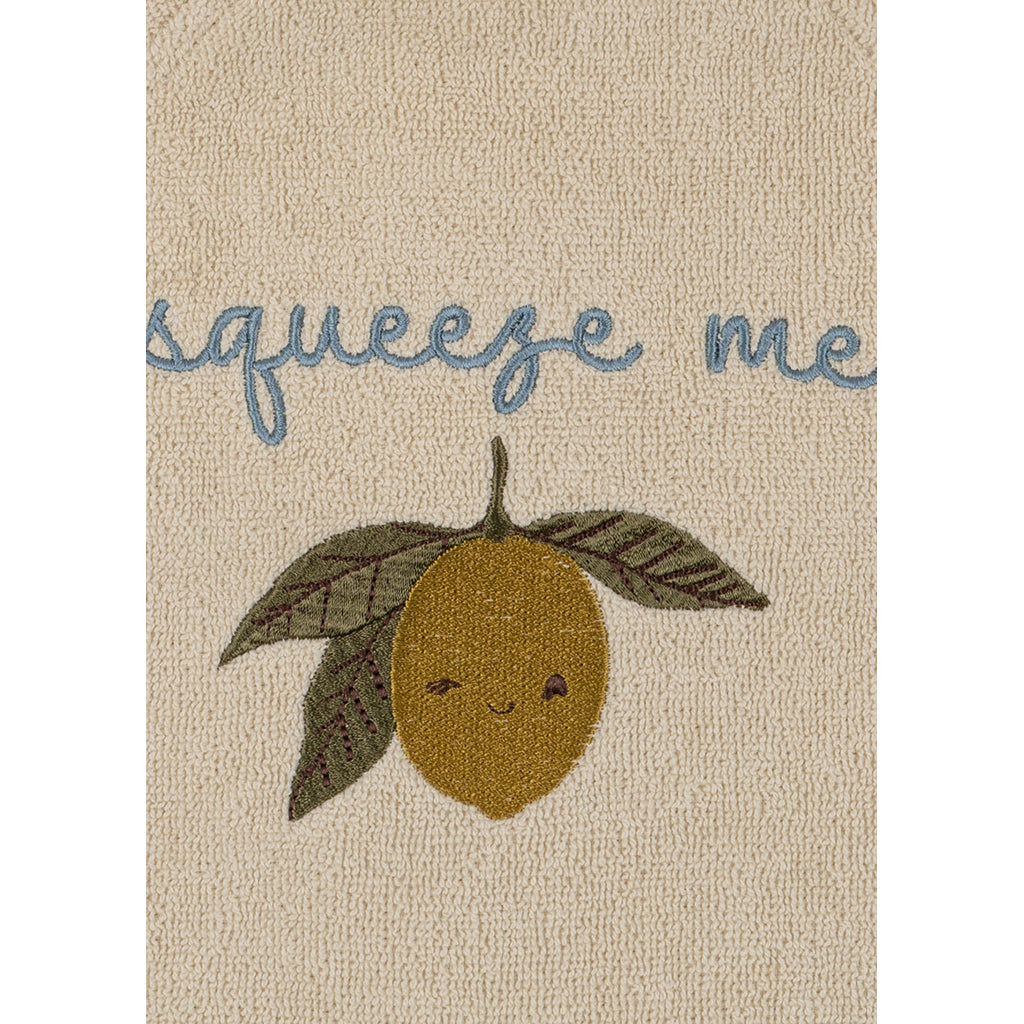 Konges Sløjd Terry badrock för barn, Lemon - Storlek baby, småbarn, junior