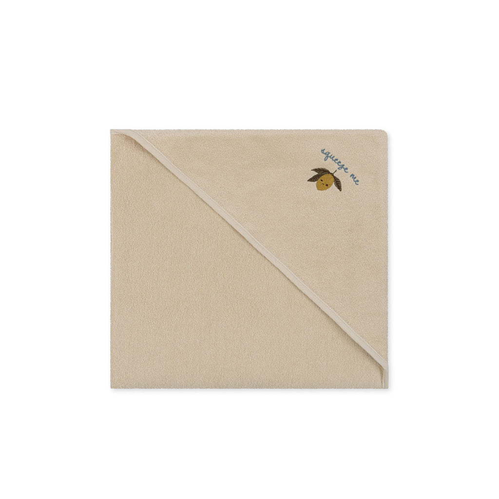 Konges Sløjd Terry handduk med huva, Lemon