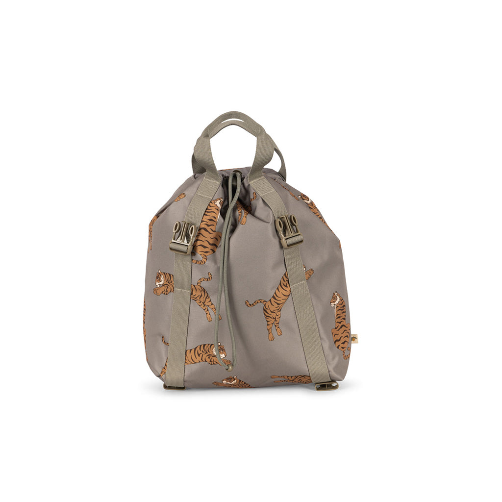 Konges Sløjd Clover skolväska med gymnastikpåse och regnskydd - Tiger Oak