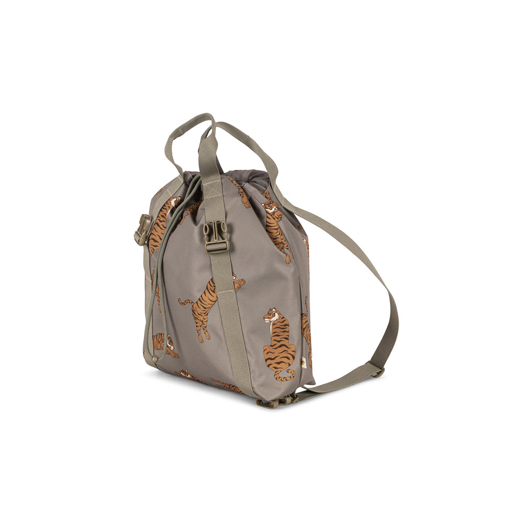 Konges Sløjd Clover skolväska med gymnastikpåse och regnskydd - Tiger Oak