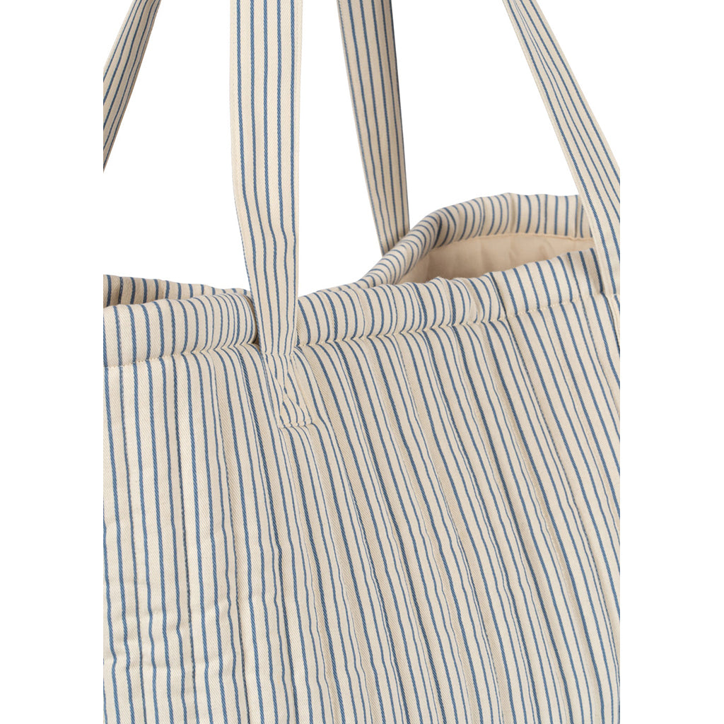 Konges Sløjd Quiltad Molly skötväska - Stripe blue