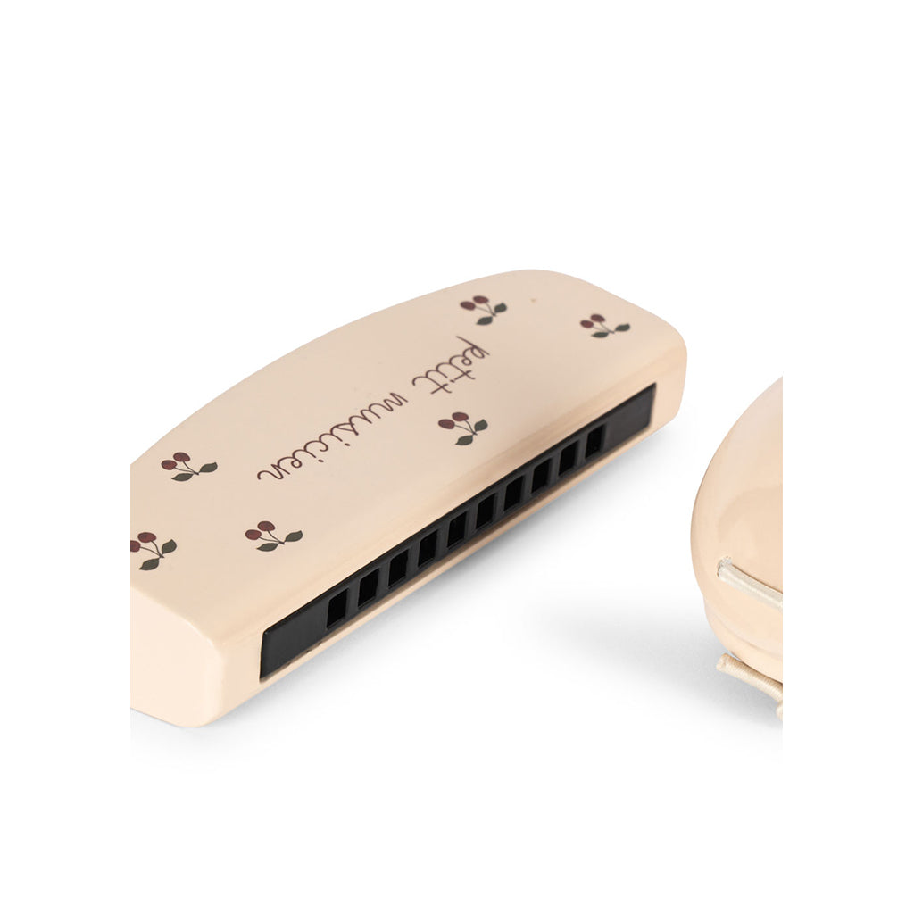 Konges Sløjd Petit Cherry Glossy, set med 3 musikinstrumenter – Cherry