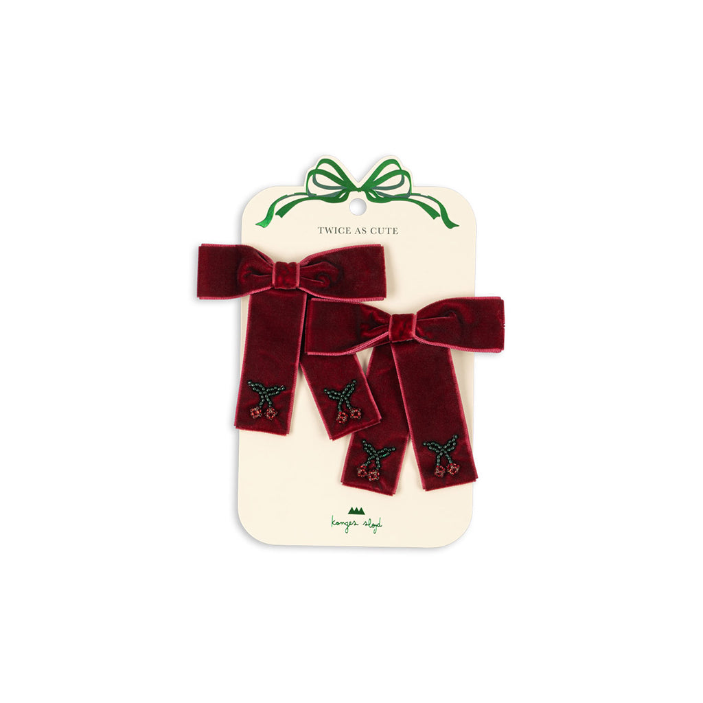 Konges Sløjd Juliette hårspænder med sløjfer, 2-pak - Rio red