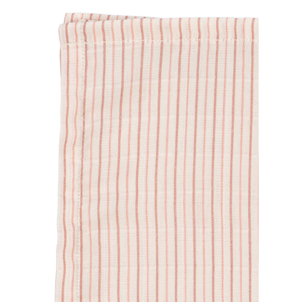 Konges Sløjd tygblöjor, ekologisk muslin, 3-pack - Stripe Petite Rose
