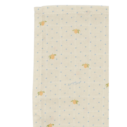 Konges Sløjd tygblöja, ekologisk muslin, 3-pack - Lemon Dot