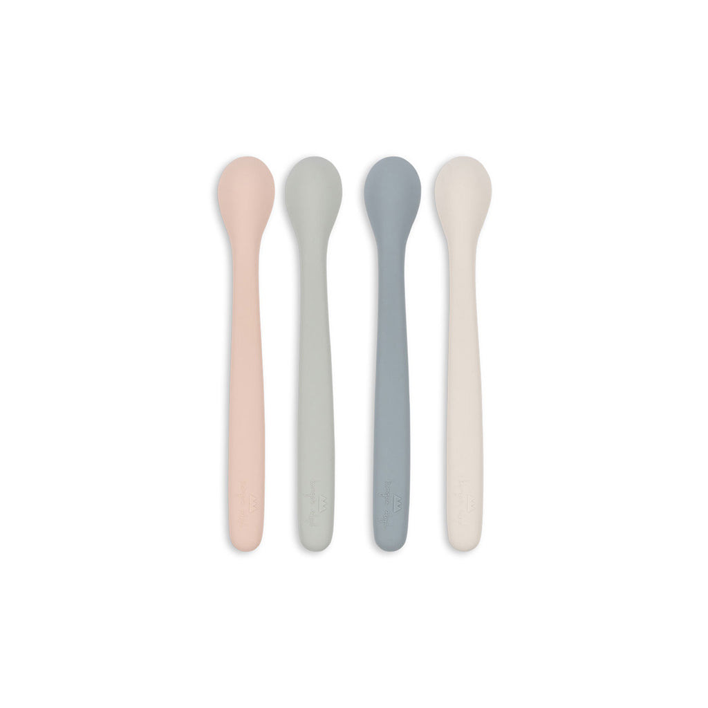 Konges Sløjd skedar i silikon, 4-pack - Onyx