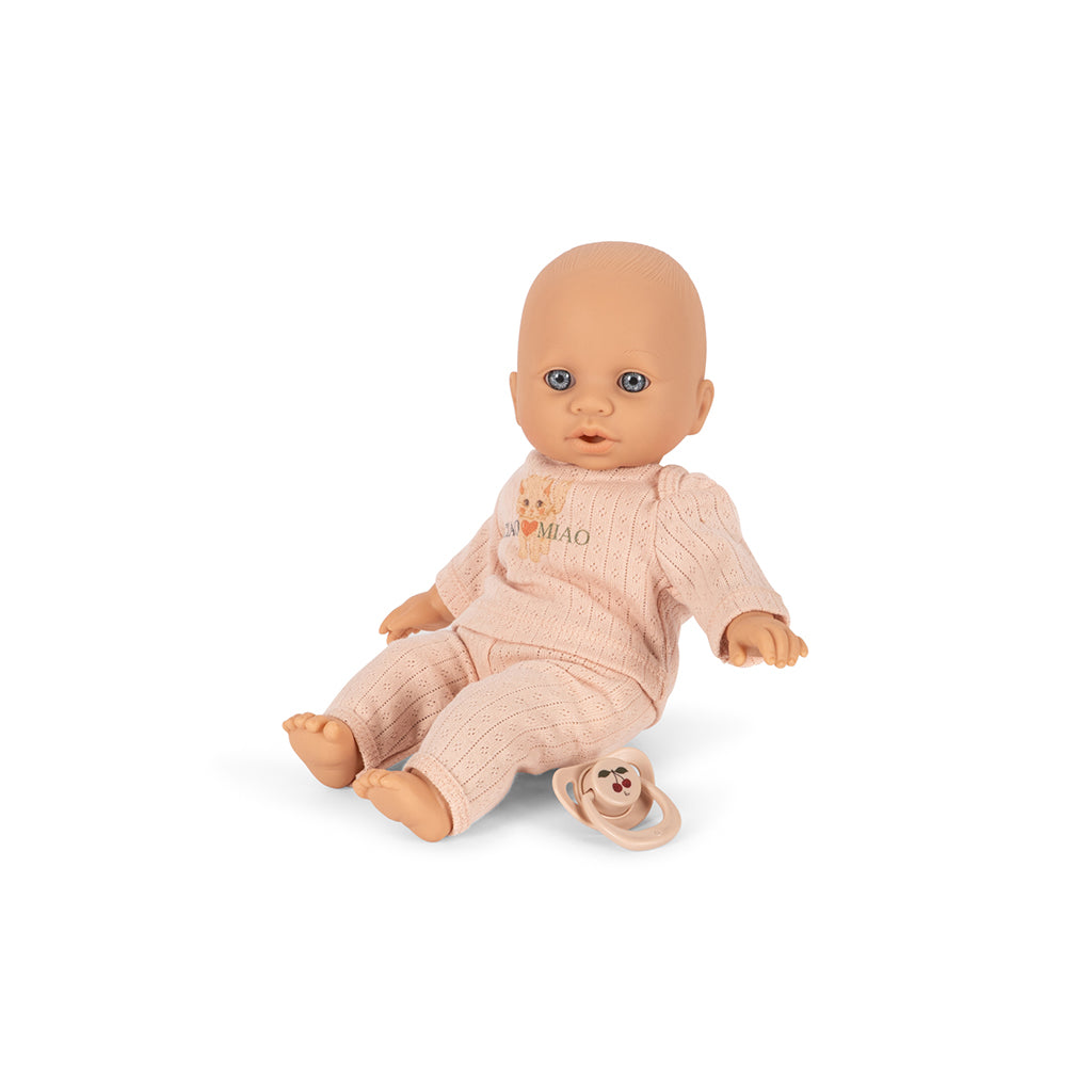 Konges Sløjd Cattie dukkeset med babydukke och lift, Ciao Miao rose