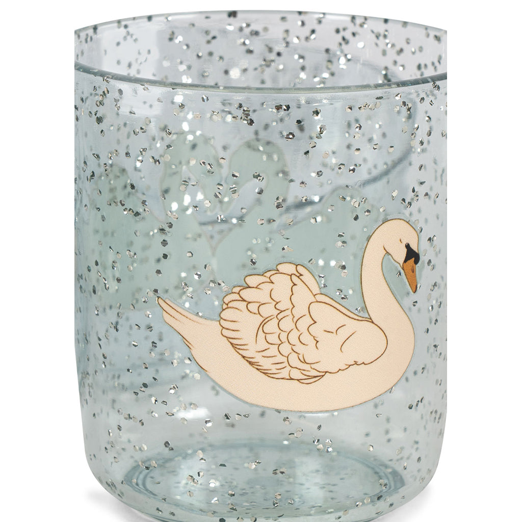 Konges Sløjd Dinnerset, 3 delar – Sparkling Swan blue
