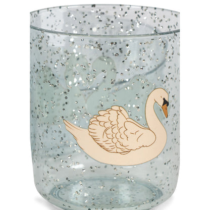 Konges Sløjd Dinnerset, 3 delar – Sparkling Swan blue