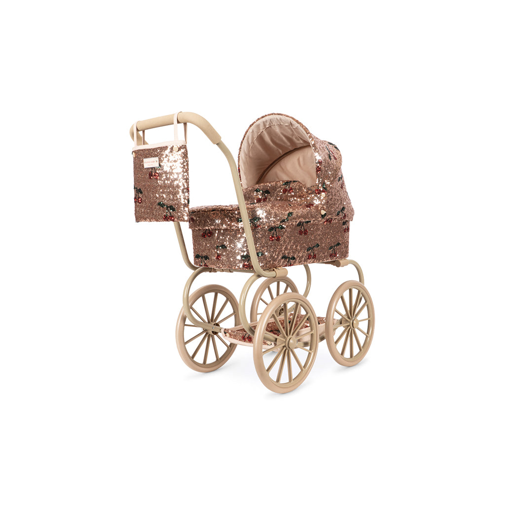 Konges Sløjd Minnie dockvagn med väska – Sparkly Cherry sequin