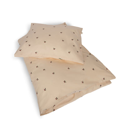 Konges Slöjd juniorsängkläder, ekologisk - Cherry