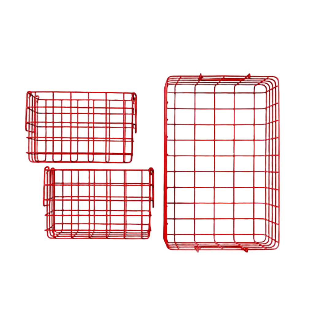 Mustard Made Baskets, sæt m. 3 trådkurve - Poppy