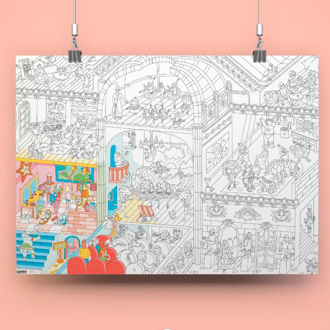 Omy stor färgläggningsaffisch, Dance