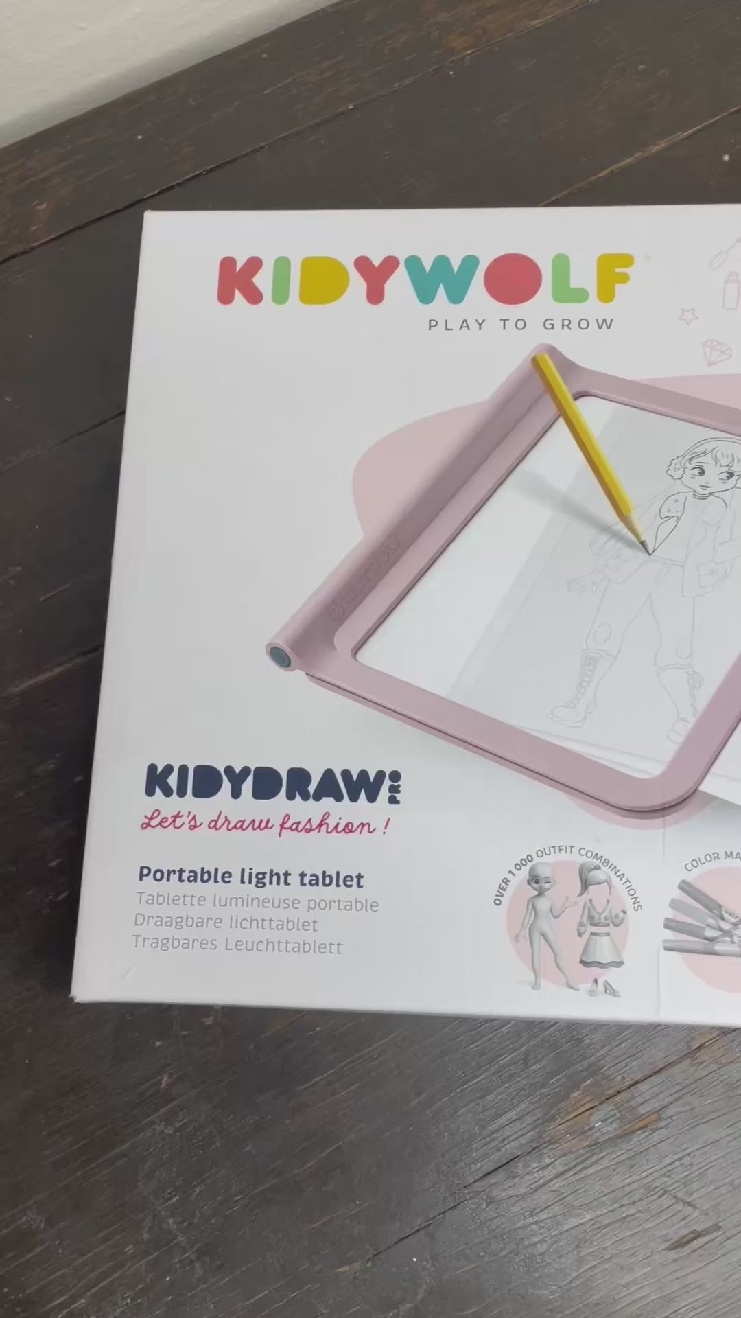KIDYDRAW PRO - PORTABEL LJUSPLATTA FÖR MODEDESIGN