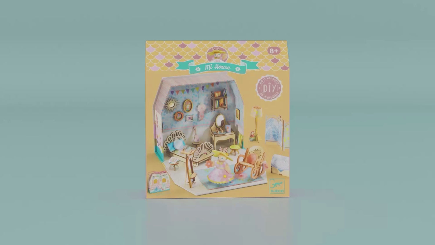 Djeco Mi House, DIY, miniatyr dockhus - Alba