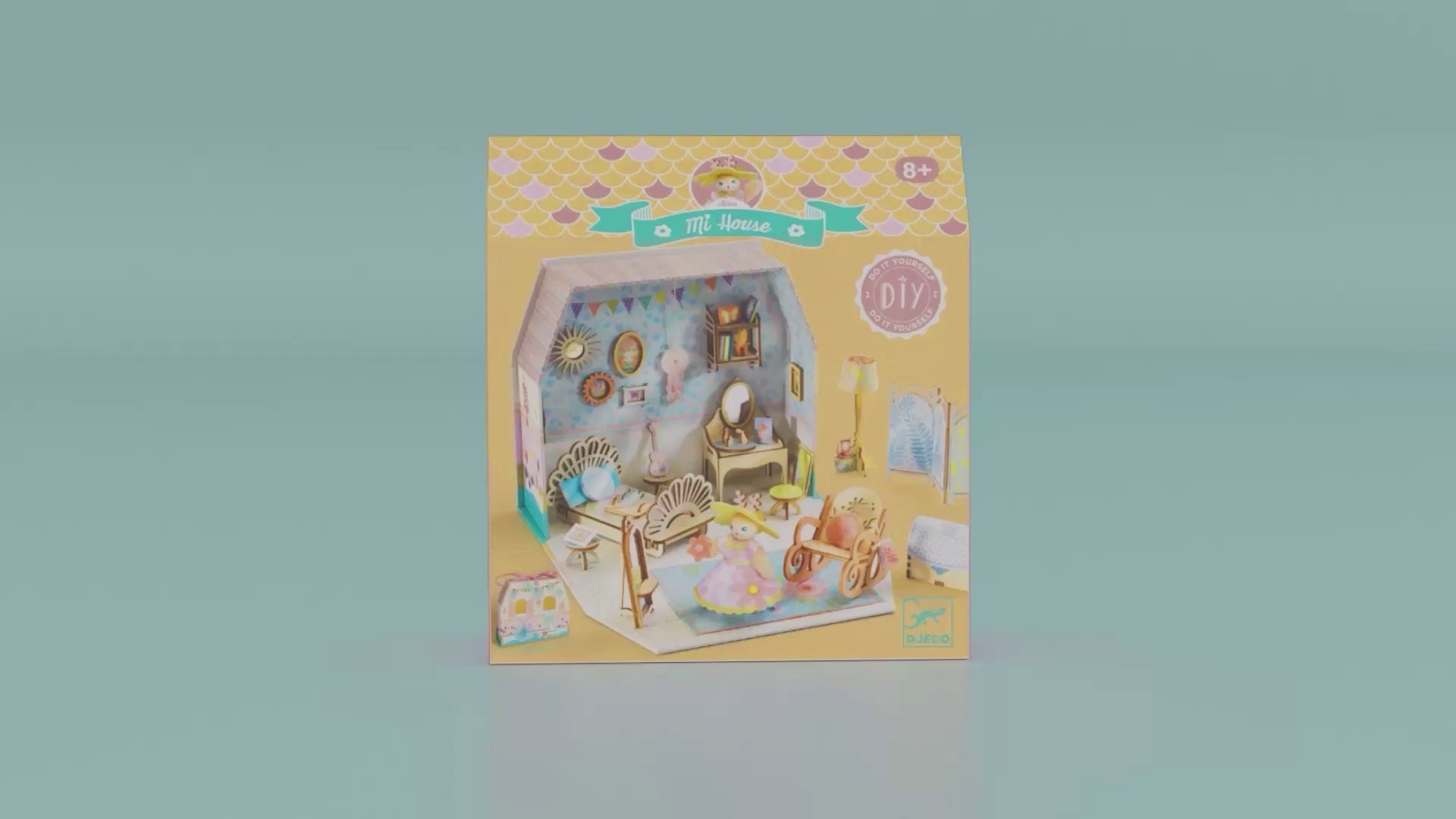 Djeco Mi House, DIY, miniatyr dockhus - Alba