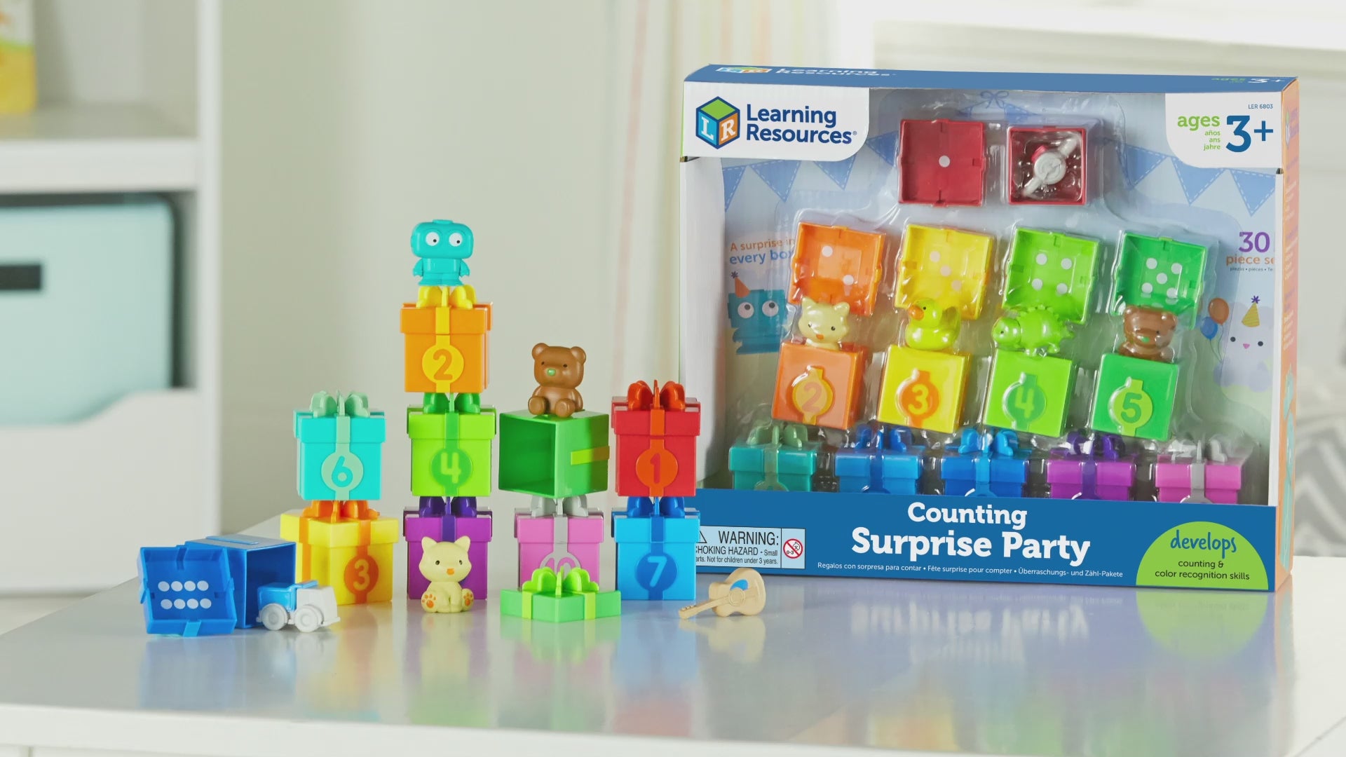 Videobeskrivelse af Lær at tælle - Aktivitetssæt - Surprise Party fra Learning Resources