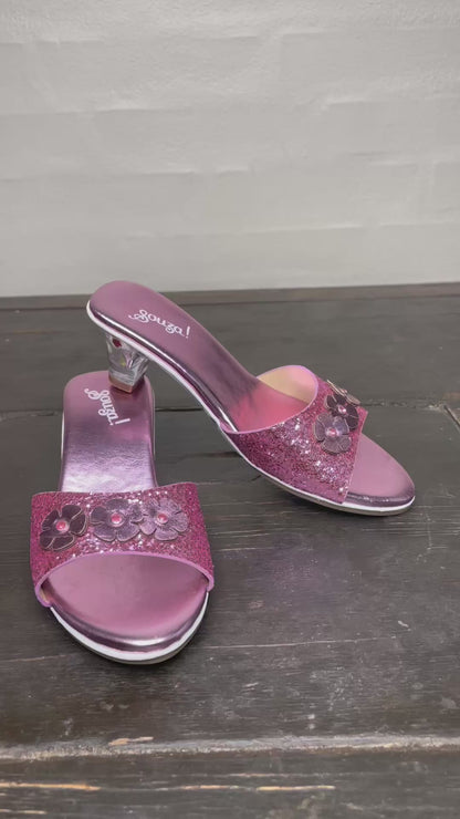 Souza prinsesskor, Mariona tofflor med klack, rosa metallic - Str. 24-31