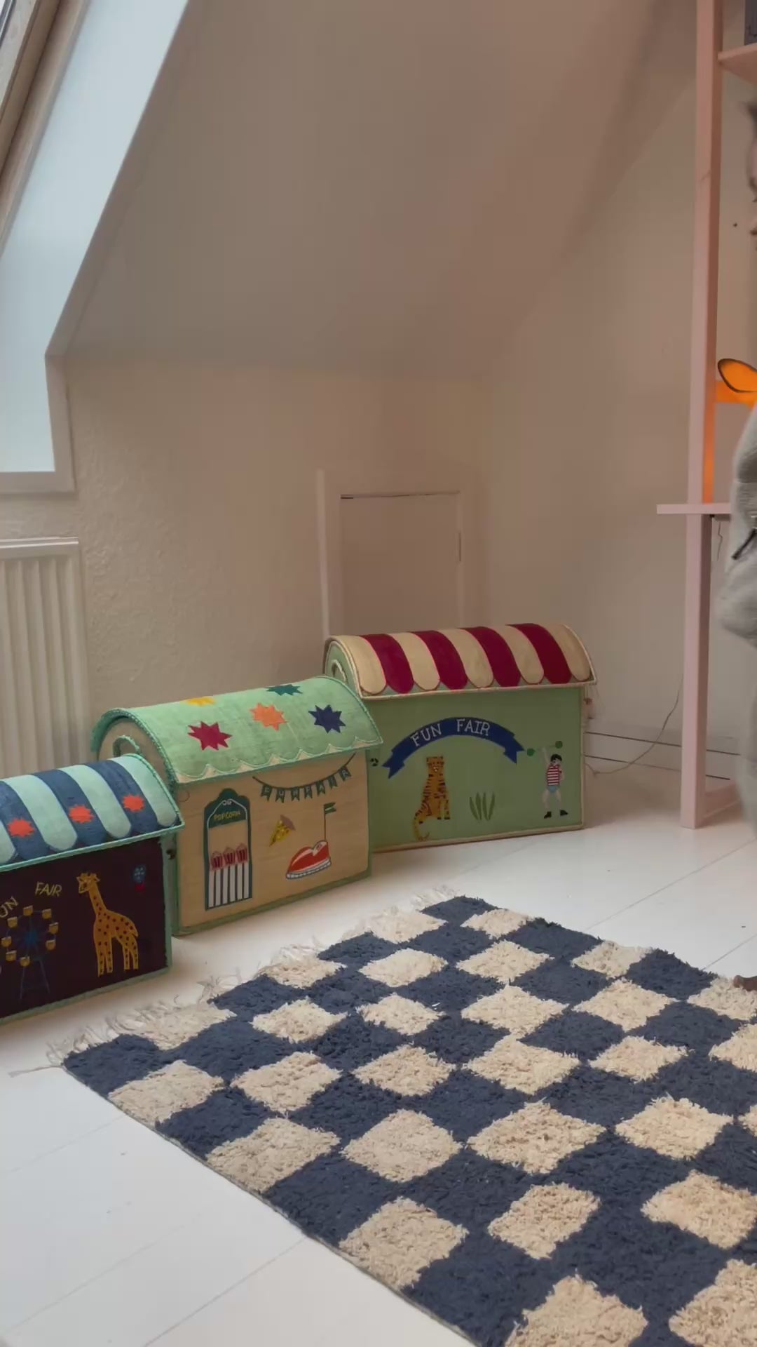 Rice korg för förvaring, Blå - Fun Fair Tema