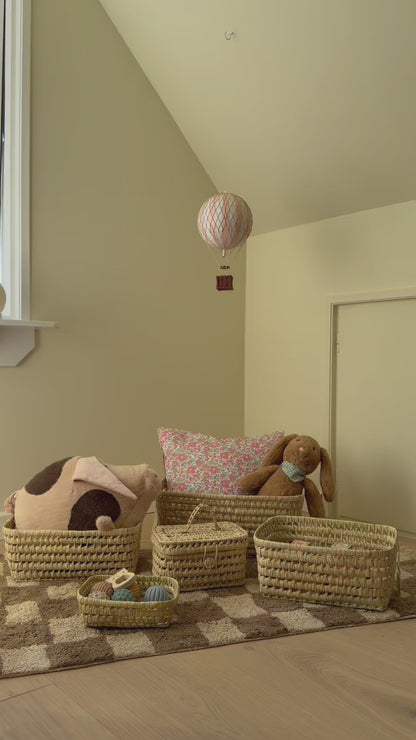 Lubilu Mini picknickkorg av palmblad, 16 x 25 x 13 cm